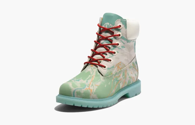 Обувь Timberland Ski School Heritage 6 Inch Boot WMNS «Trail Maps - Blue Green Nubuck» raznotsvetnye