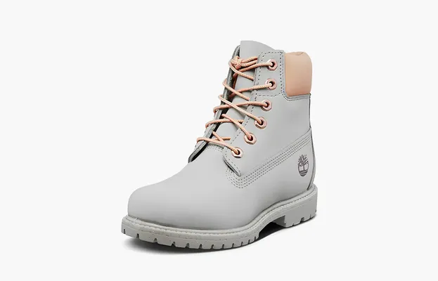 Обувь Timberland 6-Inch Premium Leather Boots WMNS «Light Grey» serye