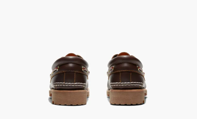 Обувь Timberland 3-Eye Lug Handsewn Boat Shoe «Md Brown Full Grain» коричневый