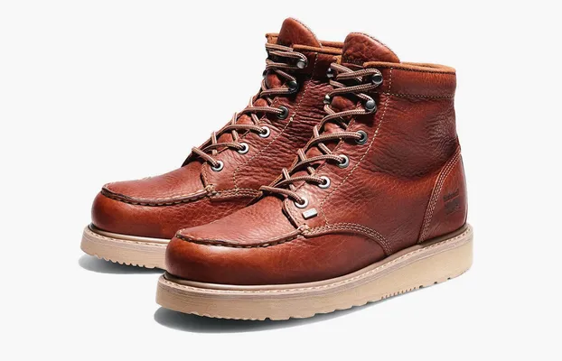 Обувь Timberland Barstow 6-Inch Soft Toe Work Boots «Rust» korichnevye