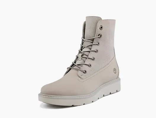 Обувь Timberland Auth Teddy Fleece Wide-Fit WMNS «Winter White Nubuck» серый