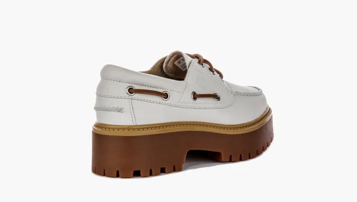  Timberland Stone Street Premium Boat Shoes WMNS «White Full Grain» belye