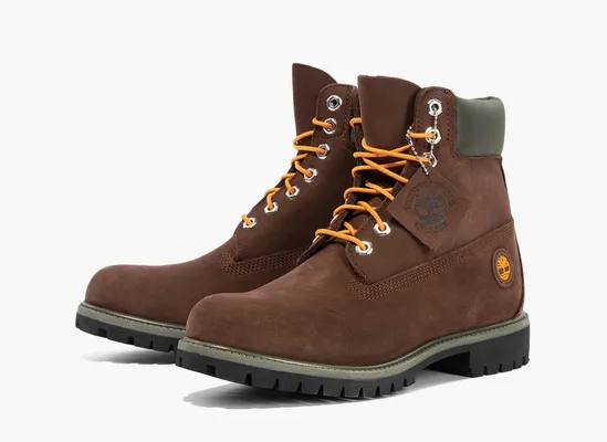 Обувь Timberland Premium 6 Inch Waterproof Boots «Brown Orange» korichnevye