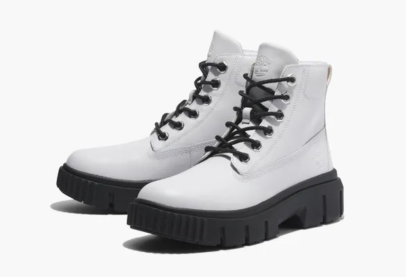  Timberland Greyfield Leather Boots WMNS «White Full Grain» belye