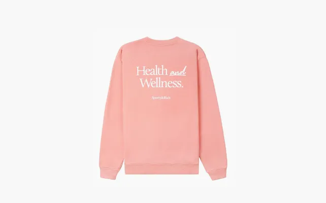 Одежда Sporty & Rich logo-print crew-neck Sweatshirt «Pink» rozovye