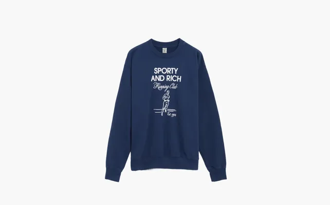 Одежда Sporty & Rich Running Unisex Sweatshirt «Blue» sinie