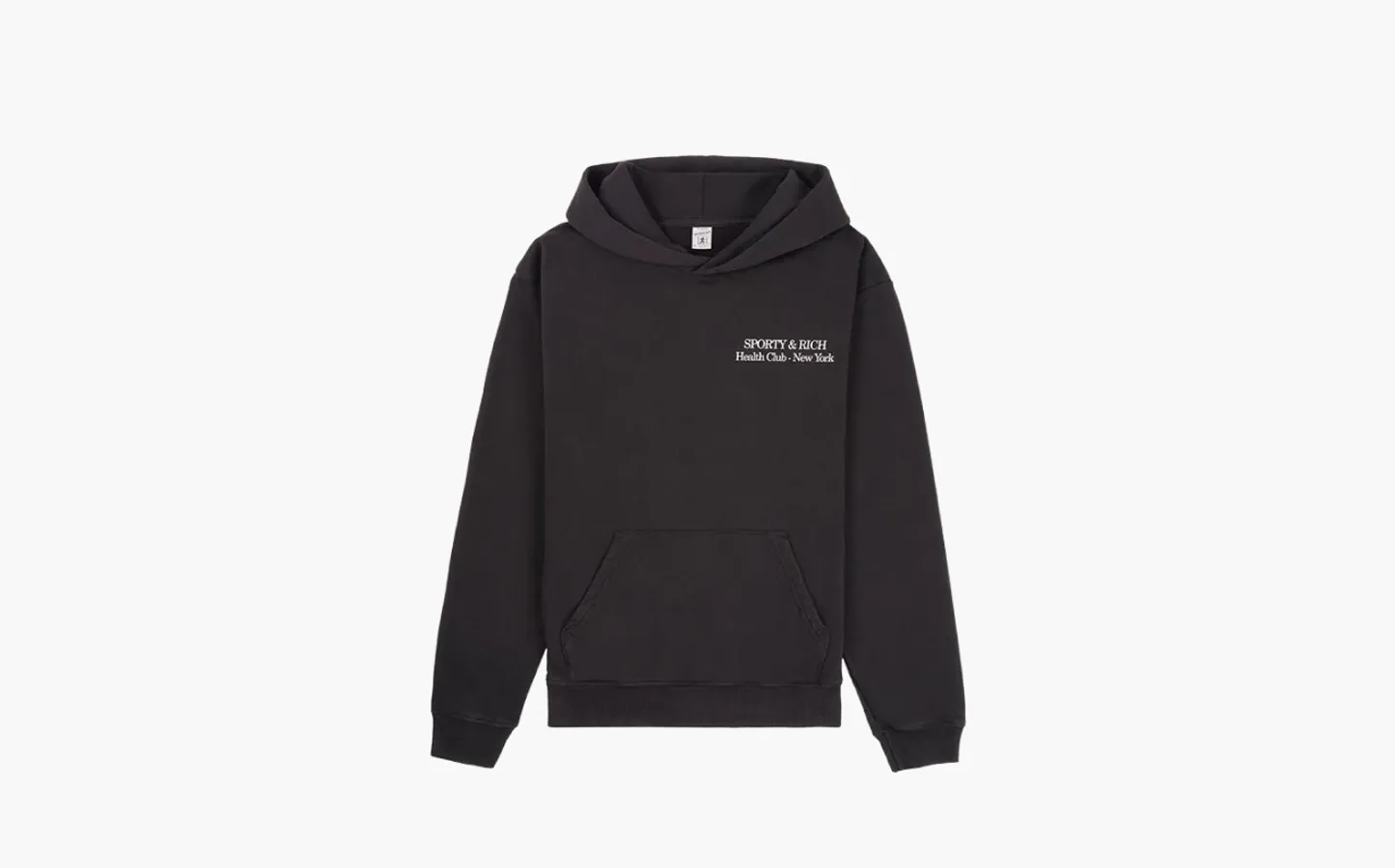 Sporty & Rich New Drink More Water Cotton Hoodie «Black»