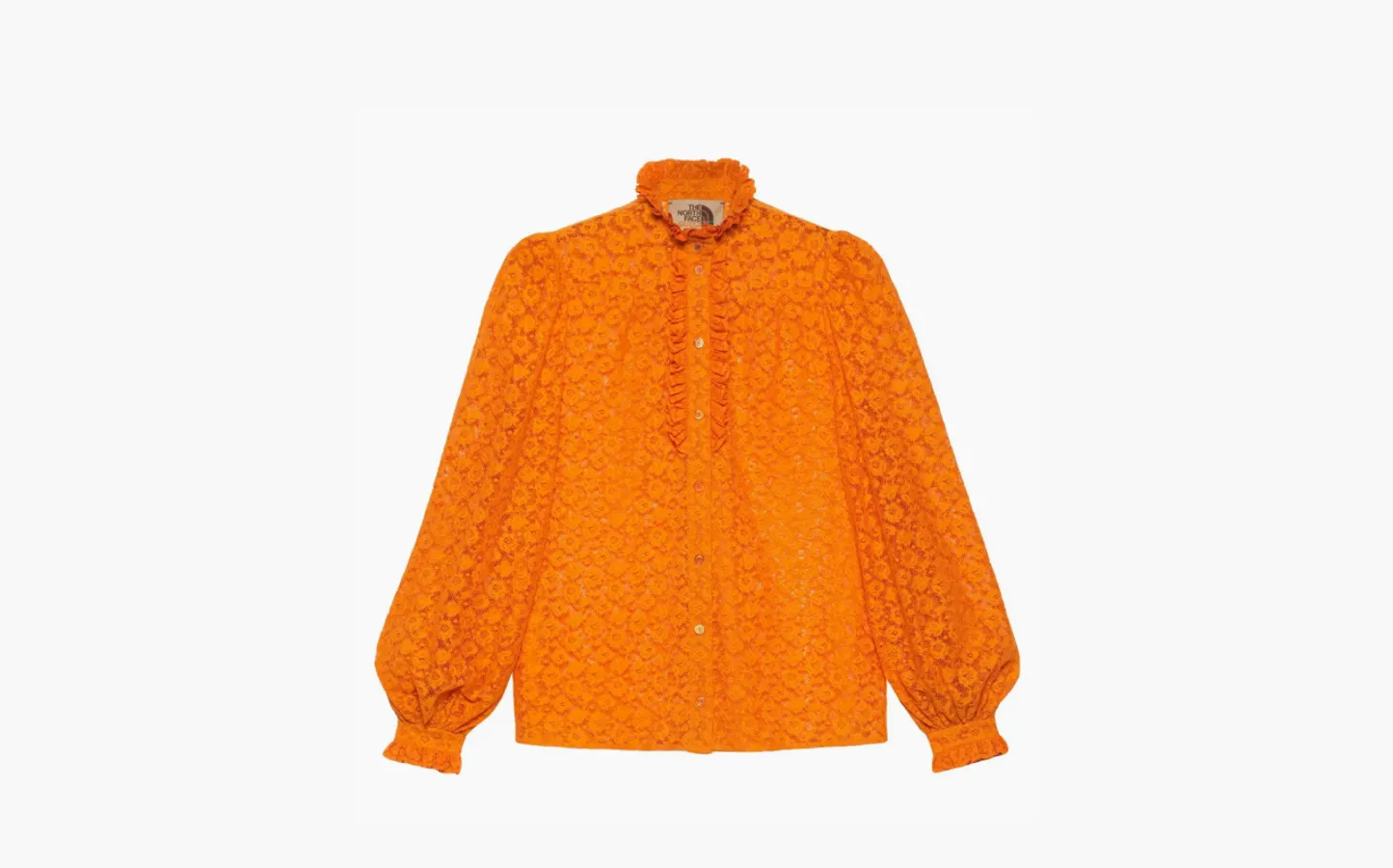 The North Face x Gucci Lace Shirt in Orange Cotton «Orange»