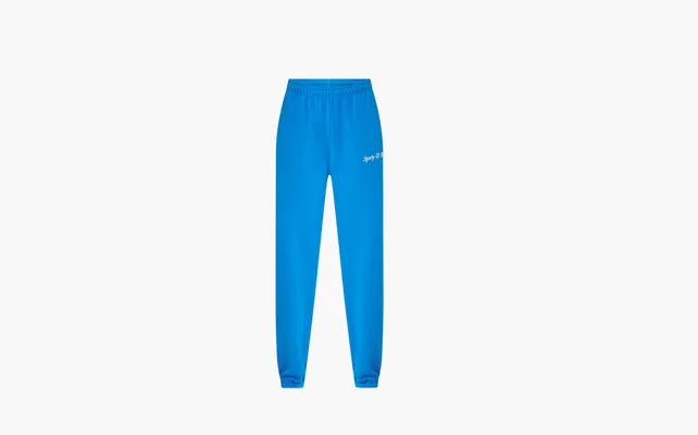 Одежда Sporty & Rich Logo Printed Pocket-Detailed Pants «Blue» golubye