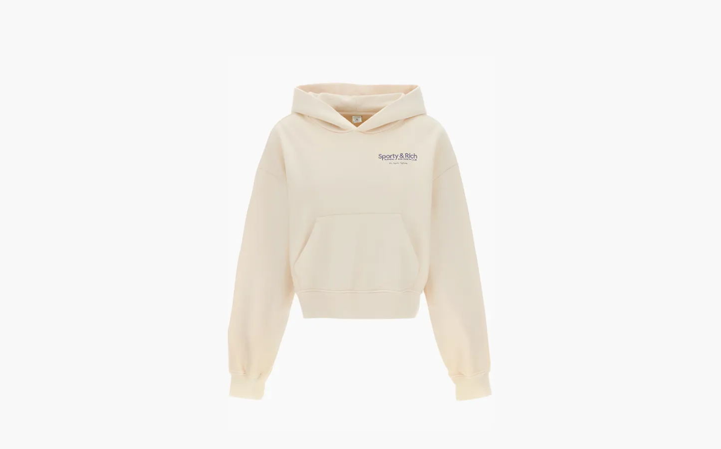Sporty & Rich Club Women's Cropped Hoodie «Beige»