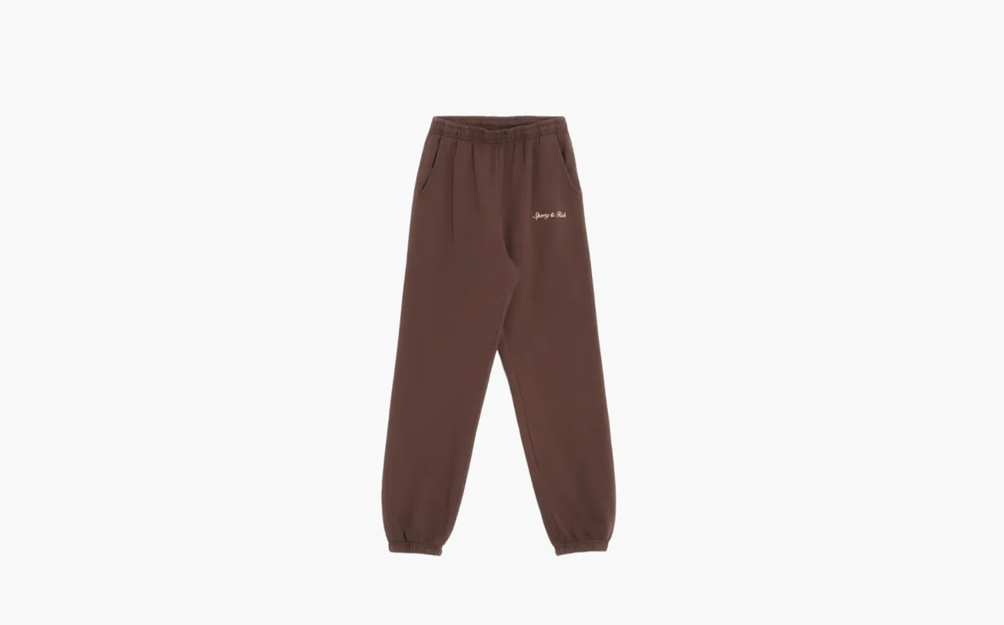 Sporty & Rich Serif Logo Sweatpants «Brown»