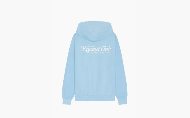 Одежда Sporty & Rich 94 Racquet Club Unisex Hoodie Blauw «Light Blue» golubye