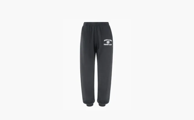 Одежда Sporty & Rich Logo-embroidered Track Pants « Black» chyernye