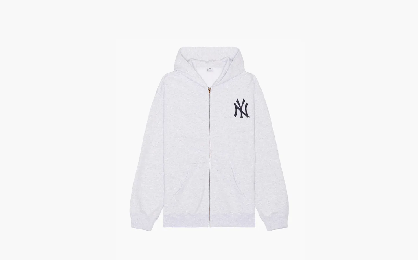 Sporty & Rich Yankees Serif Zip Hoodie «Light Gray»