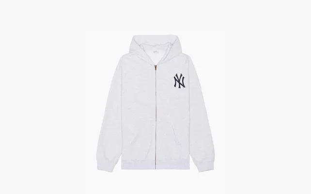 Одежда Sporty & Rich Yankees Serif Zip Hoodie «Light Gray» serye