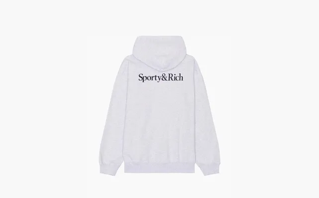 Одежда Sporty & Rich Yankees Serif Zip Hoodie «Light Gray» serye