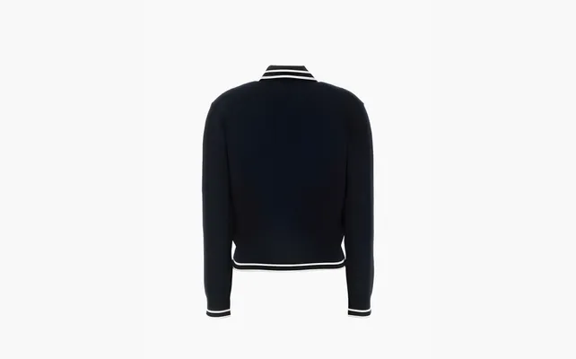 Одежда Sporty & Rich Logo-embroidered Polo Top WMNS «Navy» chyernye