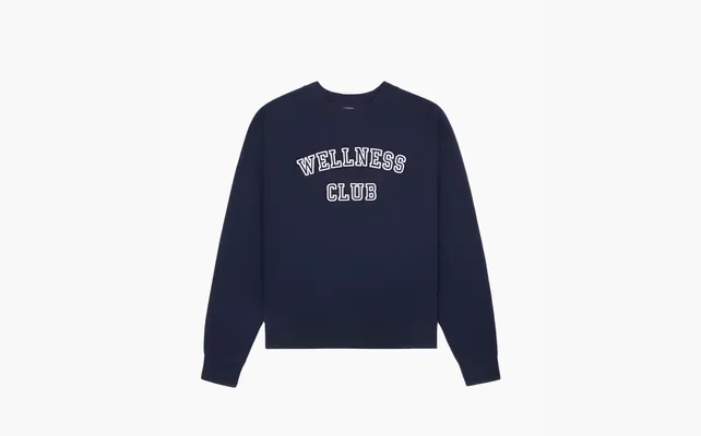 Одежда Sporty & Rich Wellness Club Soft Crewneck Sweatshirt «Blue» sinie