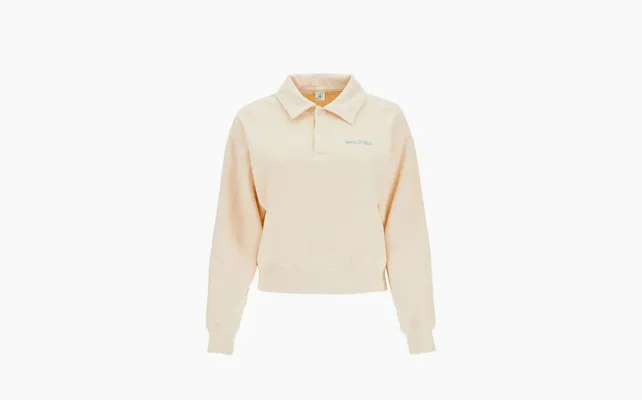 Одежда Sporty & Rich Cropped Polo Sweatshirt «Beige» bezhevye