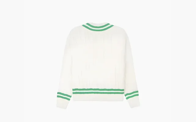 Одежда Sporty & Rich Cable-knit Cotton Jumper «Ecru» belye