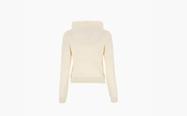 Одежда Sporty & Rich Logo Embroidered Jersey Fleece Hoodie «Beige» bezhevye
