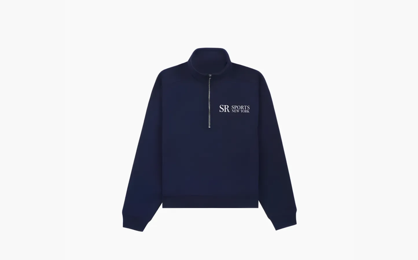 SPORTY & RICH Jfk Quarter-zip Sweatshirt «Marine Blue»