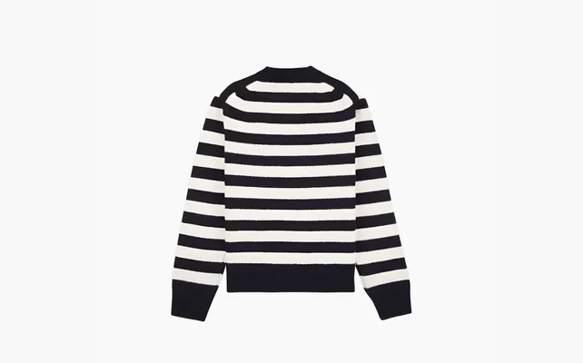Одежда Sporty & Rich Striped Wool Jumper «Black and White Stripes» chyernye