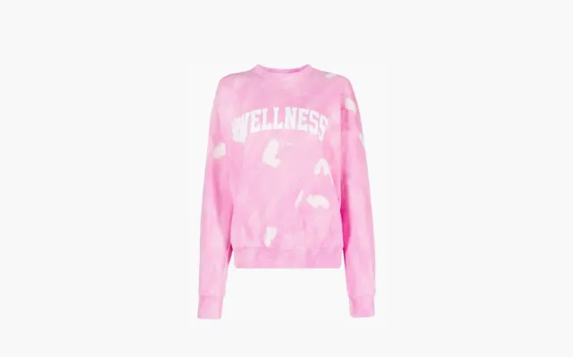 Одежда SPORTY & RICH Slogan Printed Crewneck Sweatshirt «Pink» rozovye