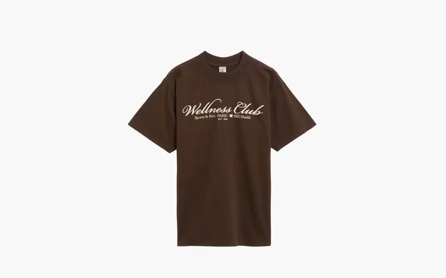Одежда Sporty & Rich 1800 Health T-Shirt «Chocolate/Cream Bruin» korichnevye