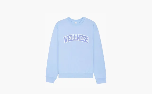 Одежда Sporty & Rich Wellness Cotton Sweatshirt «Blue» golubye