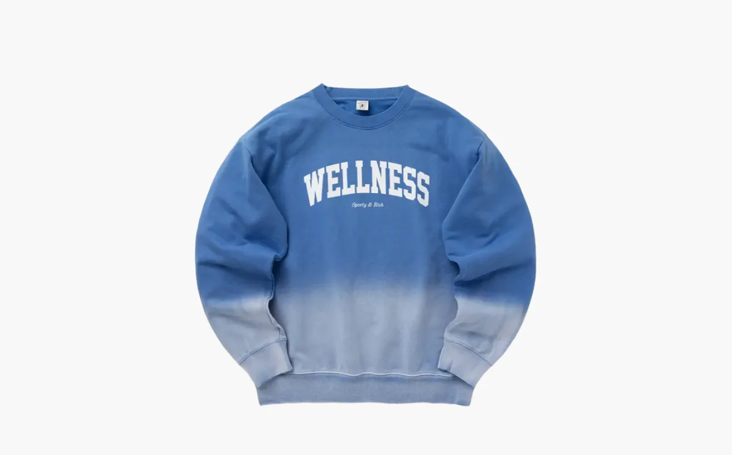 Sporty & Rich Wellness Ivy Crewneck Dip Dye «Cornflower Blue»
