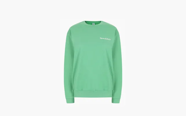 Одежда Sporty & Rich Logo-print Cotton Sweatshirt «Green» zelyenye