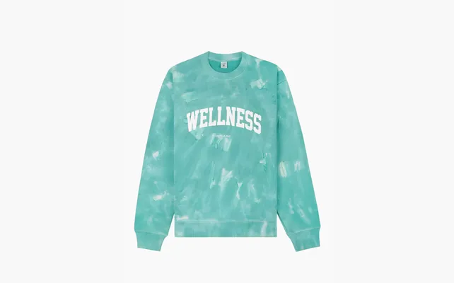 Одежда Sporty & Rich Wellness tie-dye sweatshirt «Green» zelyenye