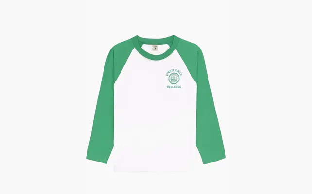 Одежда Sporty & Rich Ny Running Club Long-sleeve T-shirt «White Green» belye