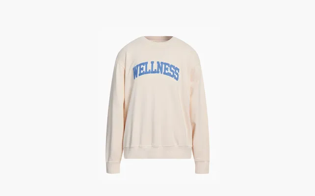 Одежда Sporty & Rich wellness-appliqu Cotton Sweatshirt «Light Beige» bezhevye