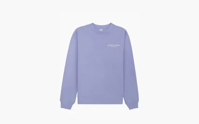 Одежда Sporty & Rich Cuffed Crew Neck Sweatshirt «Purple» fioletovye
