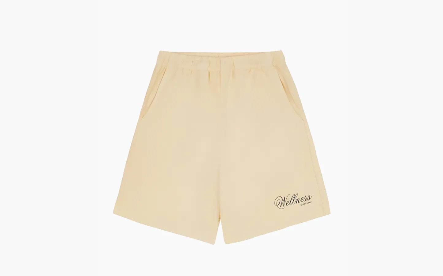 Sporty & Rich Avant Garde Logo Gym Short «Light Yellow»