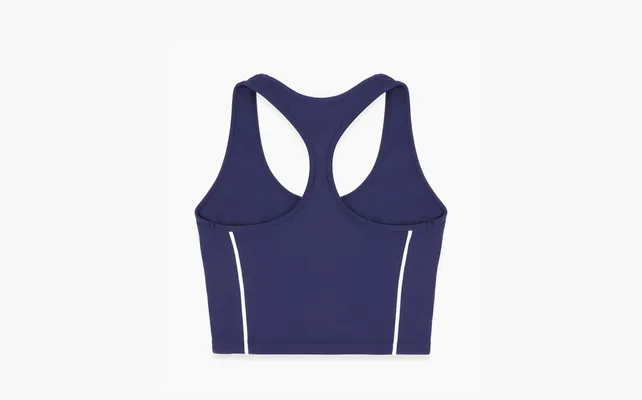 Одежда Sporty & Rich logo print Cropped Top «Marine Blue» sinie