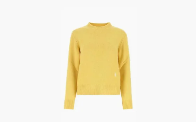 Одежда Sporty & Rich Embroidered Logo Crew Neck Wool Knit Top «Yellow» zhyeltye