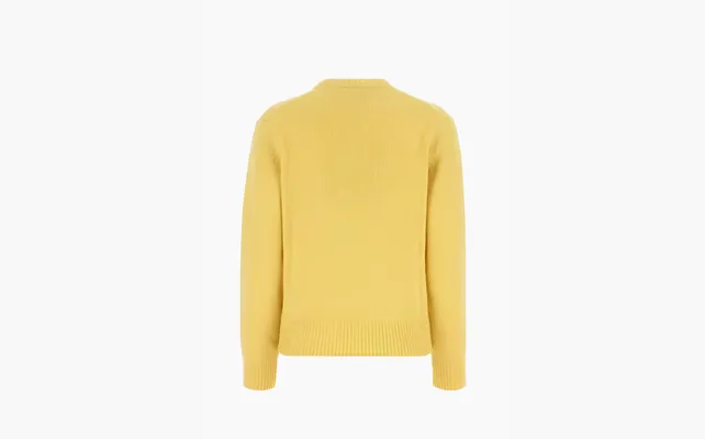 Одежда Sporty & Rich Embroidered Logo Crew Neck Wool Knit Top «Yellow» zhyeltye