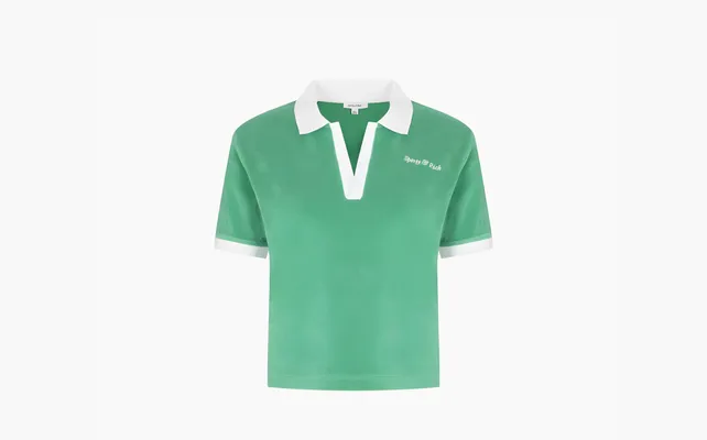 Одежда Sporty & Rich Prince Sporty Cotton Terry Polo «Green» zelyenye