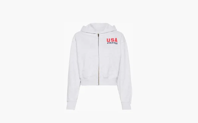 Одежда Sporty & Rich zip-up hoodie «Light Gray» serye