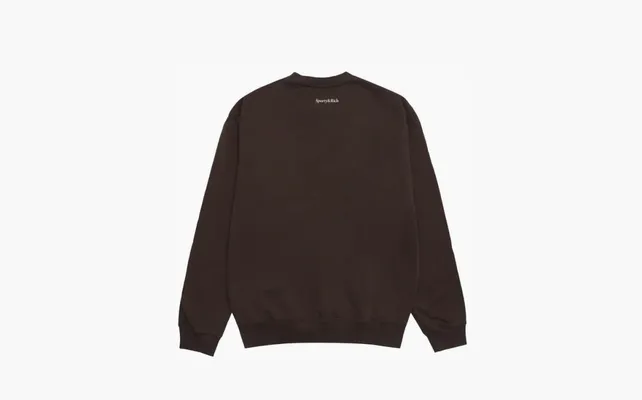 Одежда Sporty & Rich Wellness Club Flocked Crewneck «Chocolate/Cream» korichnevye