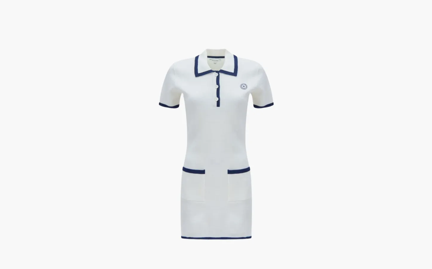 Sporty & Rich KLEID in Off «White & Navy»