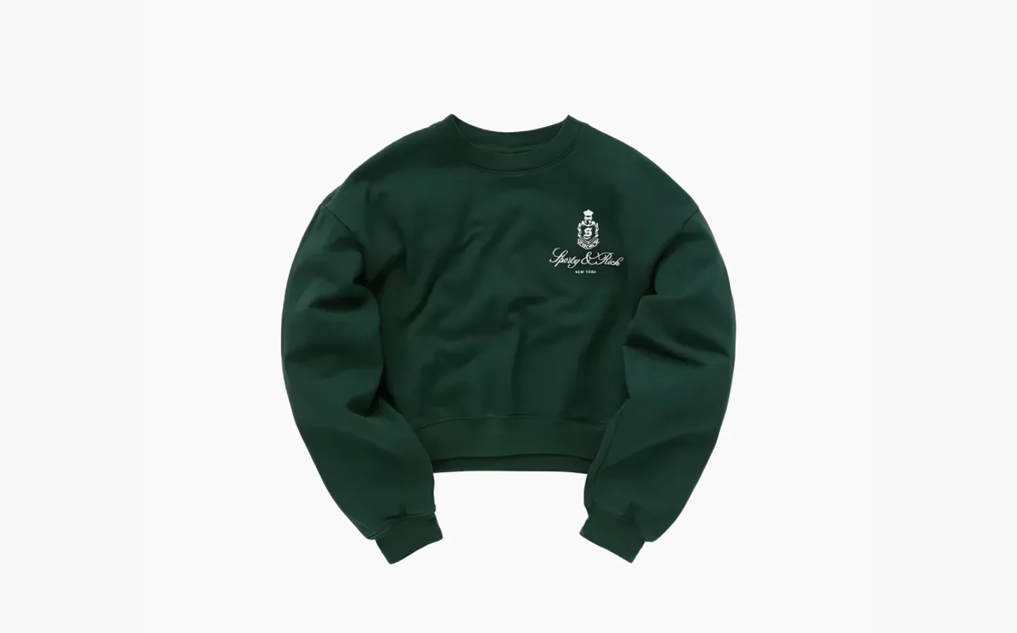 Sporty & Rich Vendome Logo-print Cotton Sweatshirt «Dark Green»