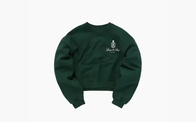 Одежда Sporty & Rich Vendome Logo-print Cotton Sweatshirt «Dark Green» zelyenye