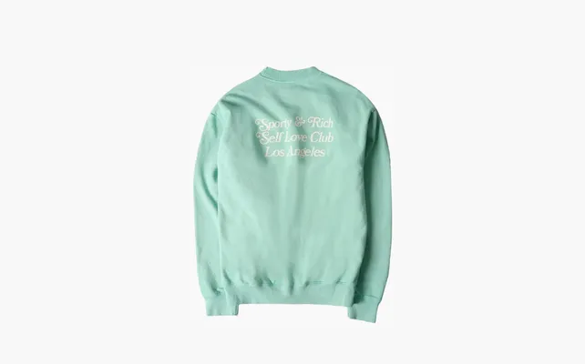 Одежда Sporty & Rich Self Love Club Sweatshirt  «Jade/Cream» zelyenye