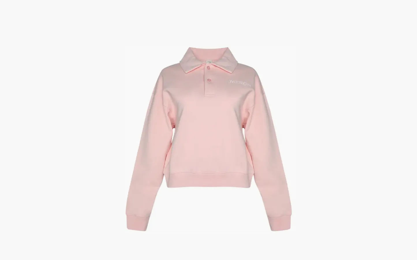 Sporty & Rich Rizzoli Cropped Polo «Ballet Pink/White»