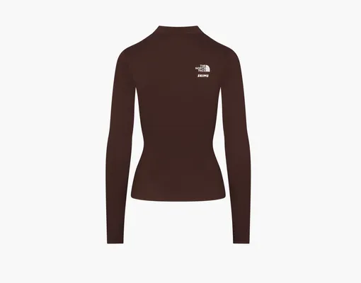 Одежда The North Face x SKIMS Refina Long Sleeve Top «Cocoa» korichnevye