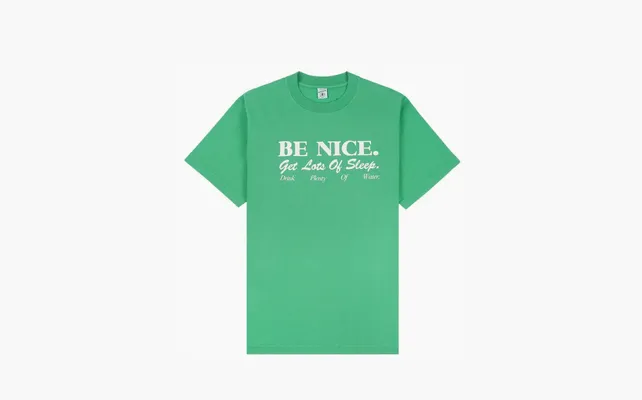 Одежда Sporty & Rich Be Nice T-Shirt «Verde» zelyenye